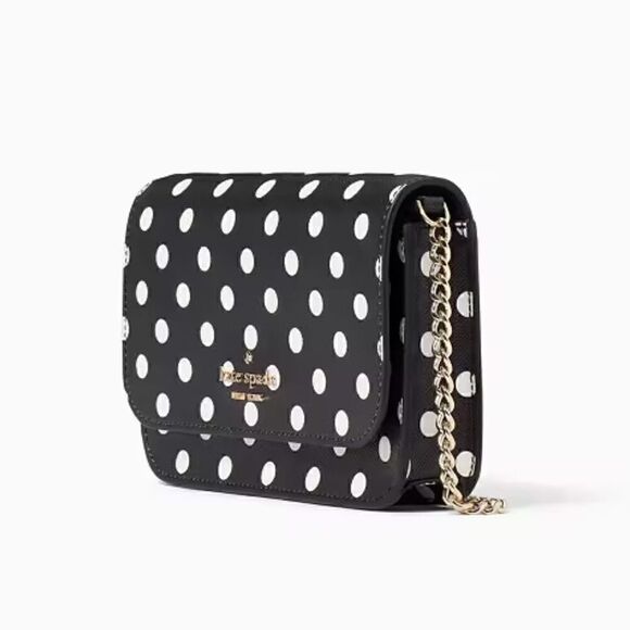 kate spade Handbags - KATE SPADE POLKA DOT CROSSBODY BAG SILVER